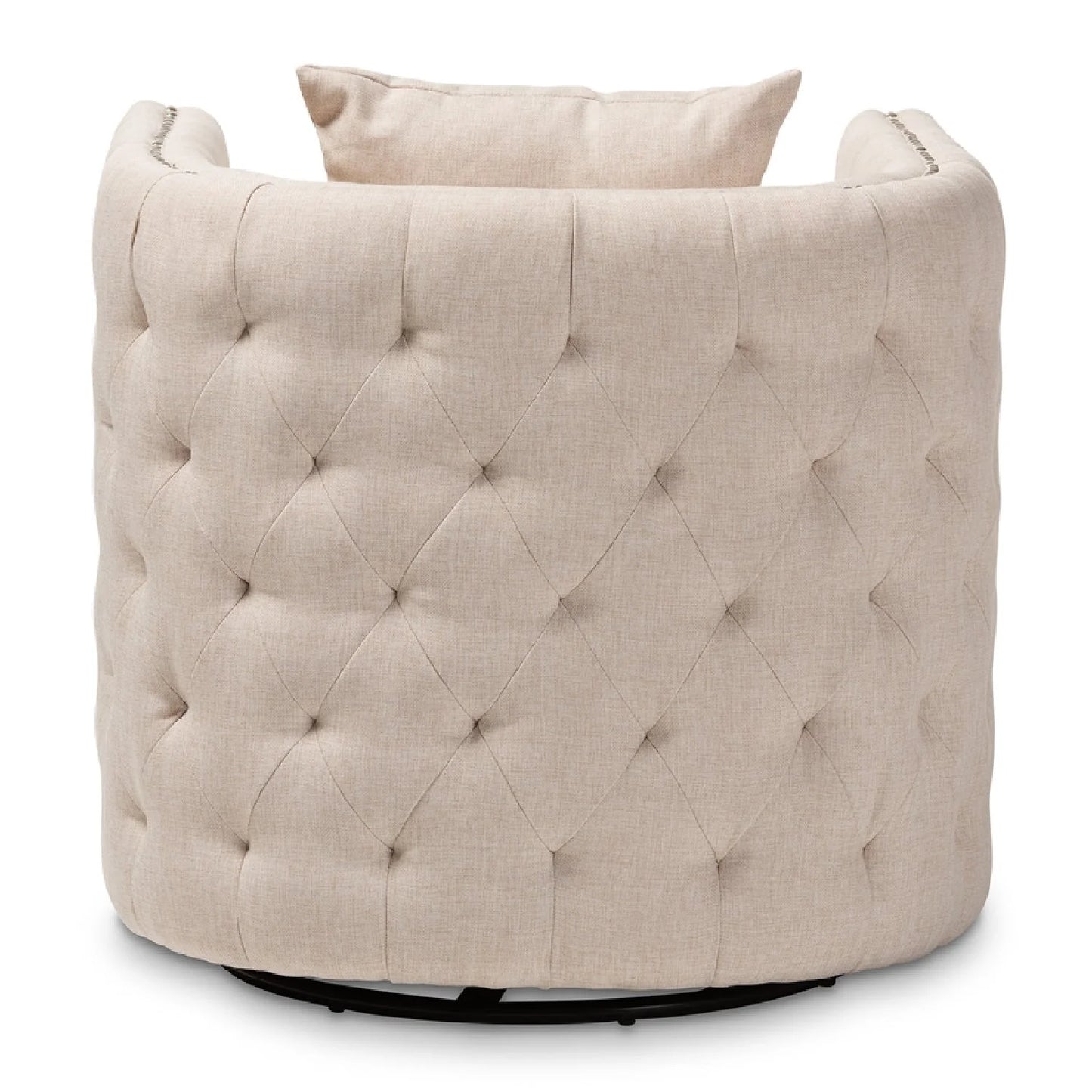 Luxury Tufted Swivel Lounge Chair Modern Italian Style for Villa