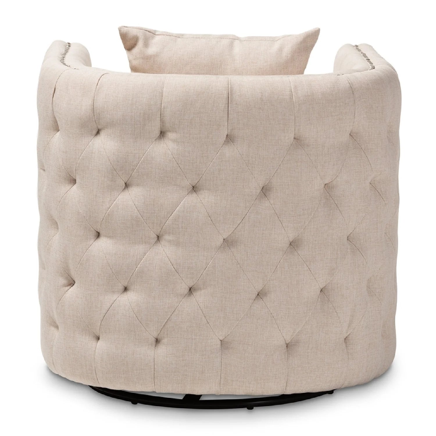 Luxury Tufted Swivel Lounge Chair Modern Italian Style for Villa