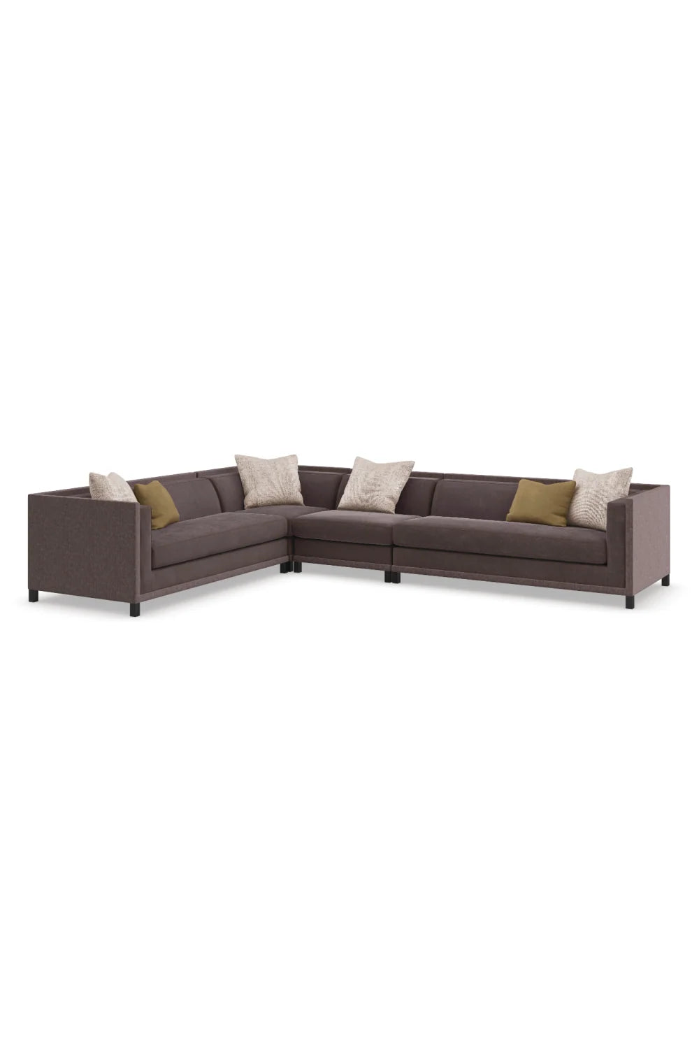 Luxury Tuxedo Fabric Sectional Chair Modern Italian Style for Villa
