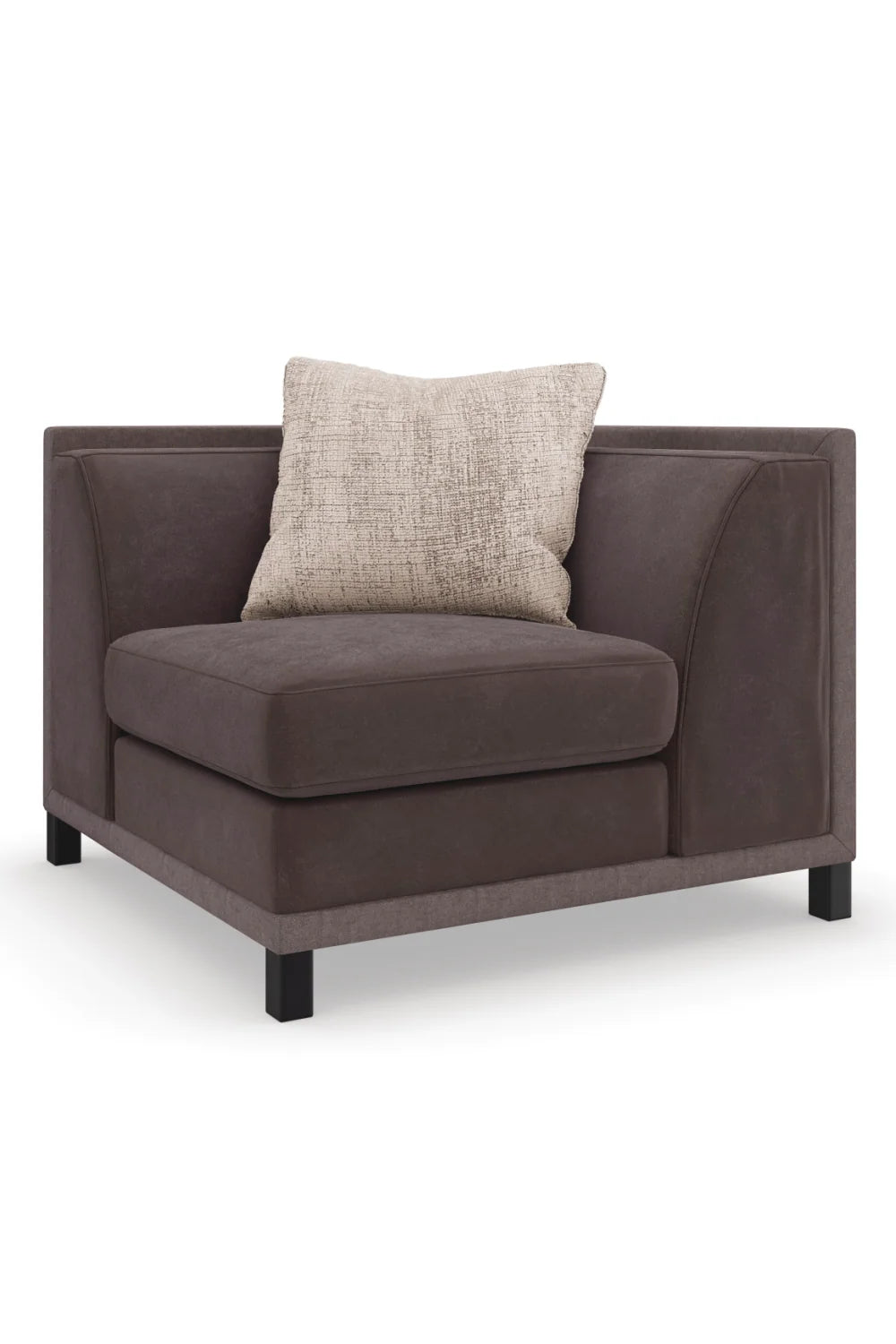 Luxury Tuxedo Fabric Sectional Chair Modern Italian Style for Villa