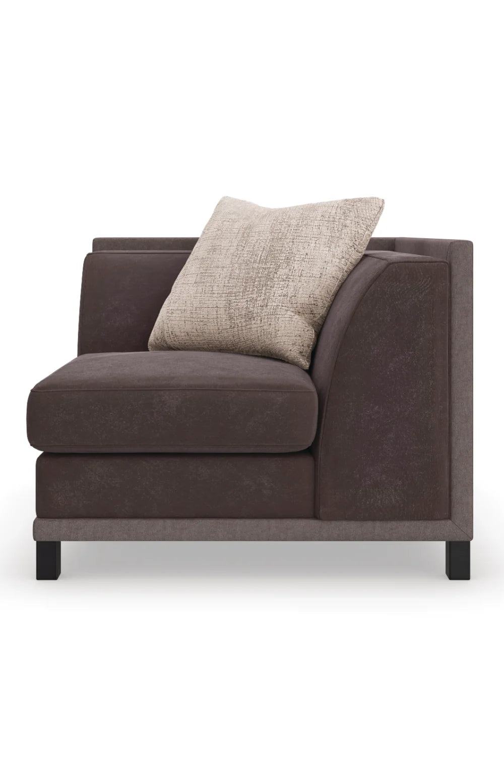 Luxury Tuxedo Fabric Sectional Chair Modern Italian Style for Villa