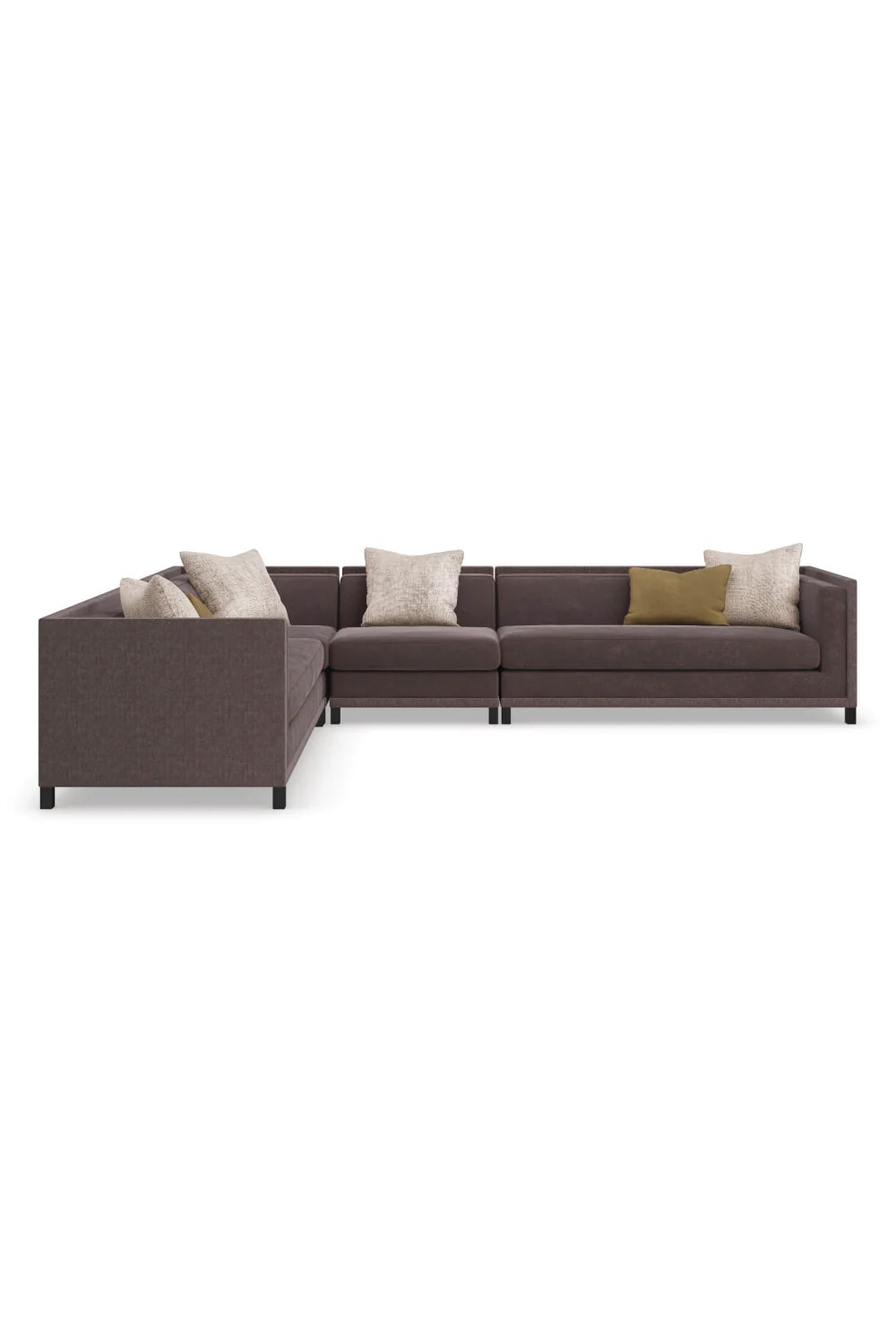 Luxury Tuxedo Fabric Sectional Chair Modern Italian Style for Villa