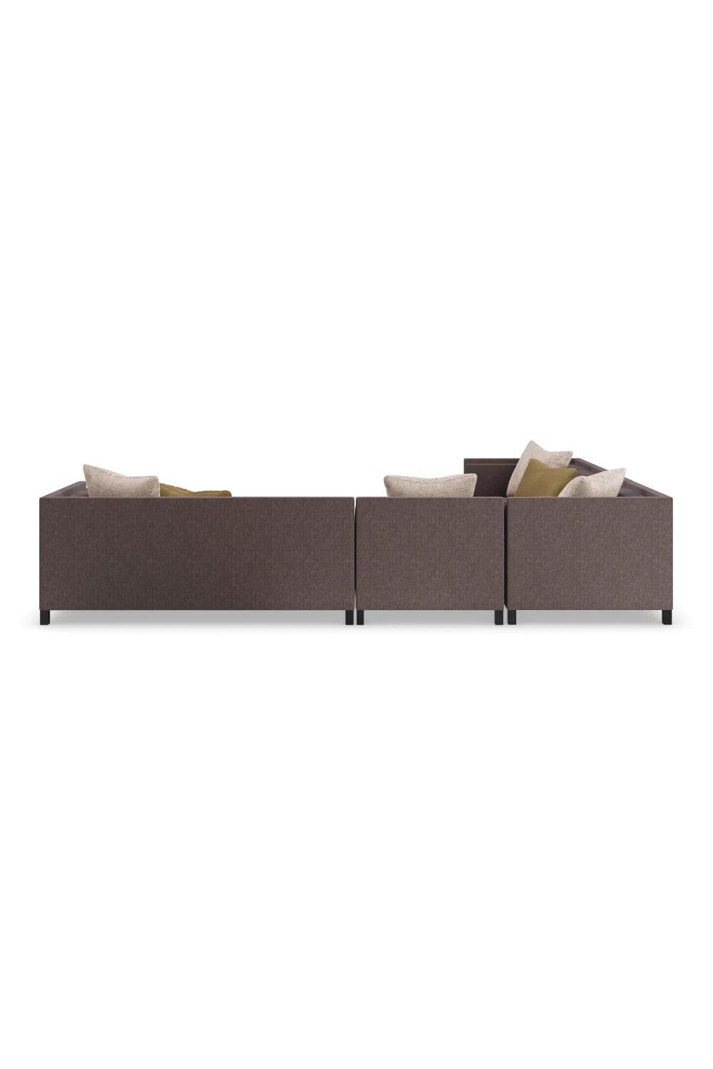 Luxury Tuxedo Fabric Sectional Chair Modern Italian Style for Villa