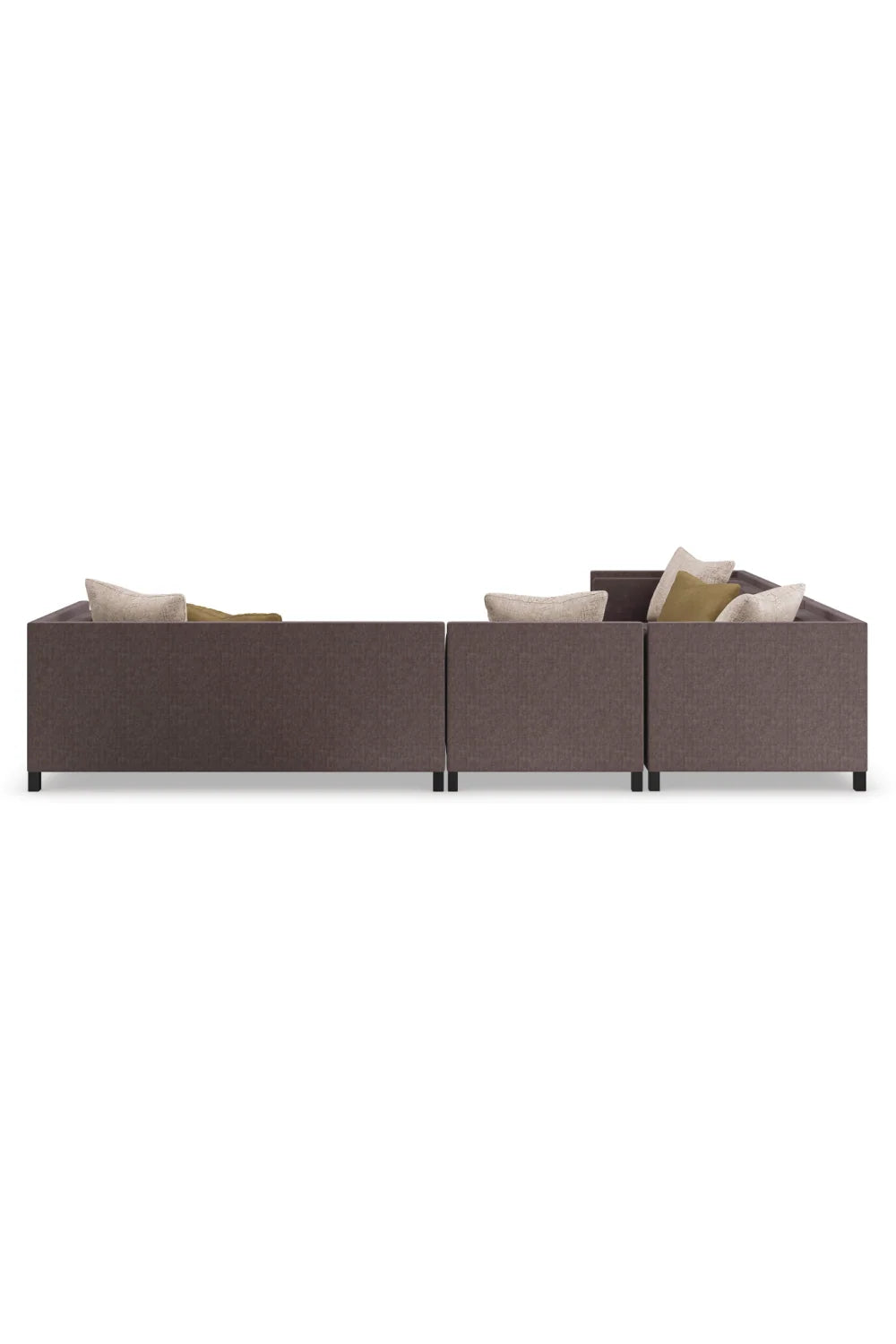 Luxury Tuxedo Fabric Sectional Chair Modern Italian Style for Villa