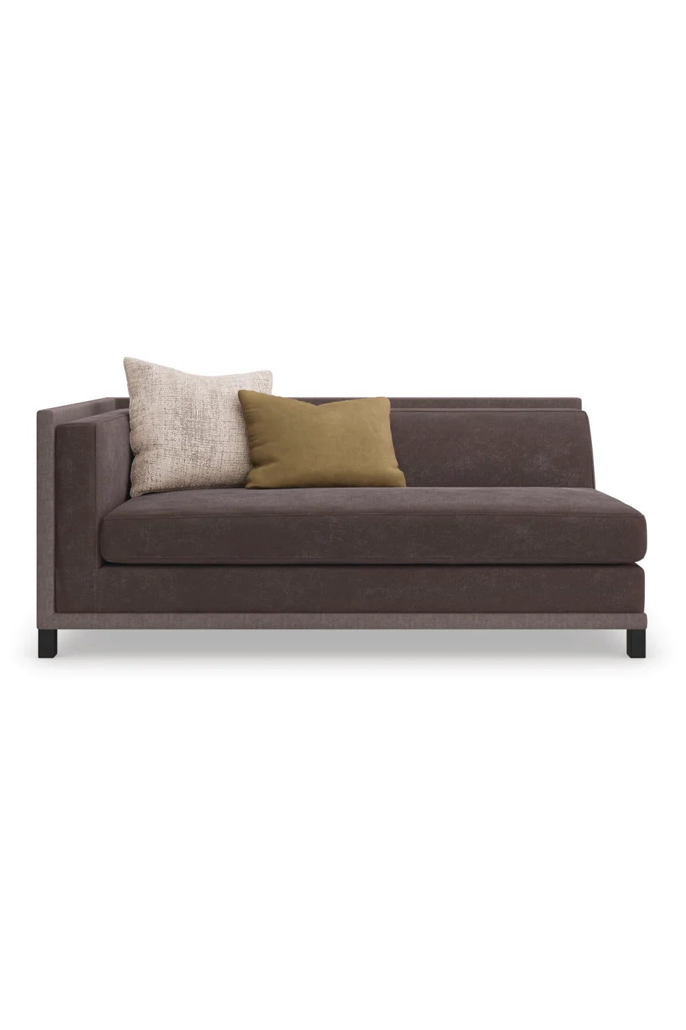 Luxury Tuxedo Fabric Sectional Chair Modern Italian Style for Villa
