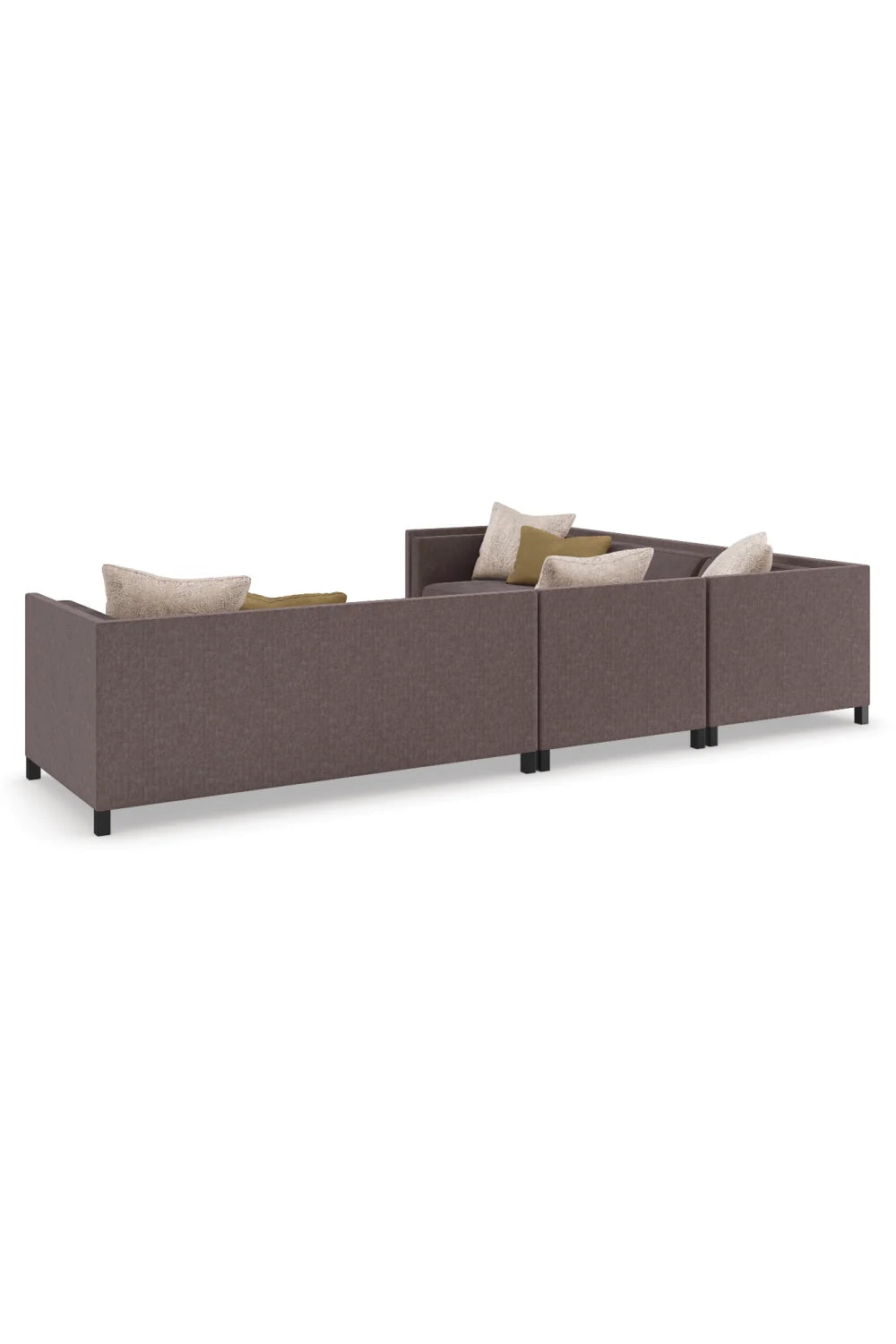 Luxury Tuxedo Fabric Sectional Chair Modern Italian Style for Villa