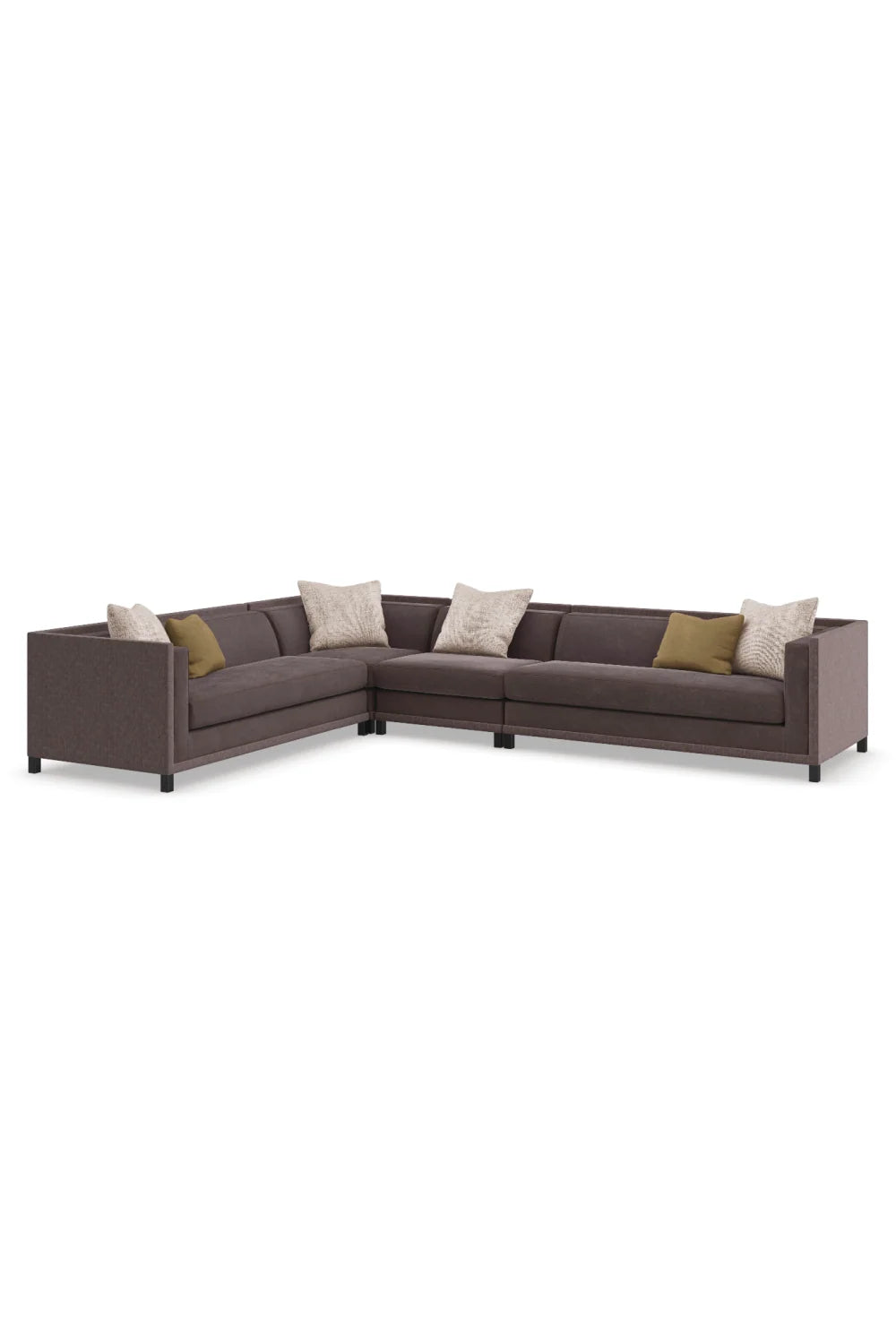 Luxury Tuxedo Fabric Sectional Chair Modern Italian Style for Villa
