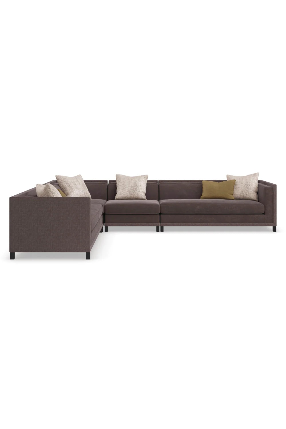 Luxury Tuxedo Fabric Sectional Chair Modern Italian Style for Villa