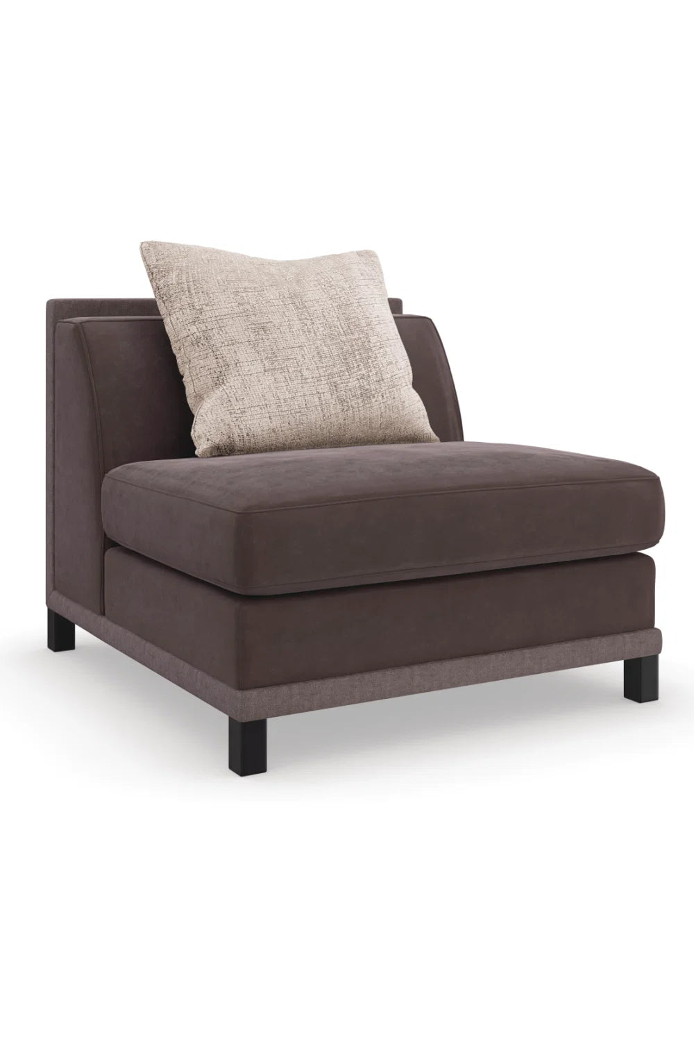 Luxury Tuxedo Fabric Sectional Chair Modern Italian Style for Villa