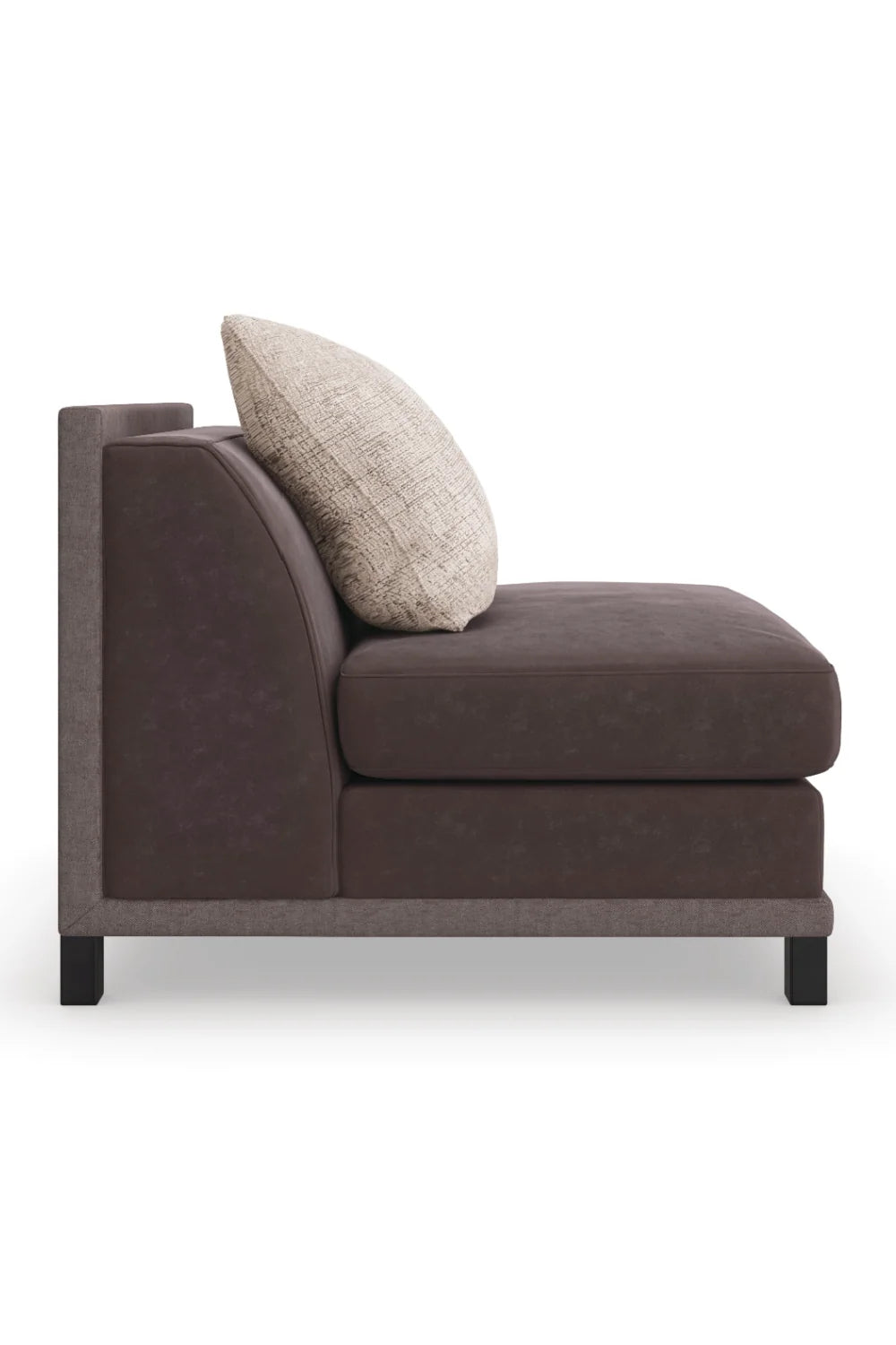 Luxury Tuxedo Fabric Sectional Chair Modern Italian Style for Villa