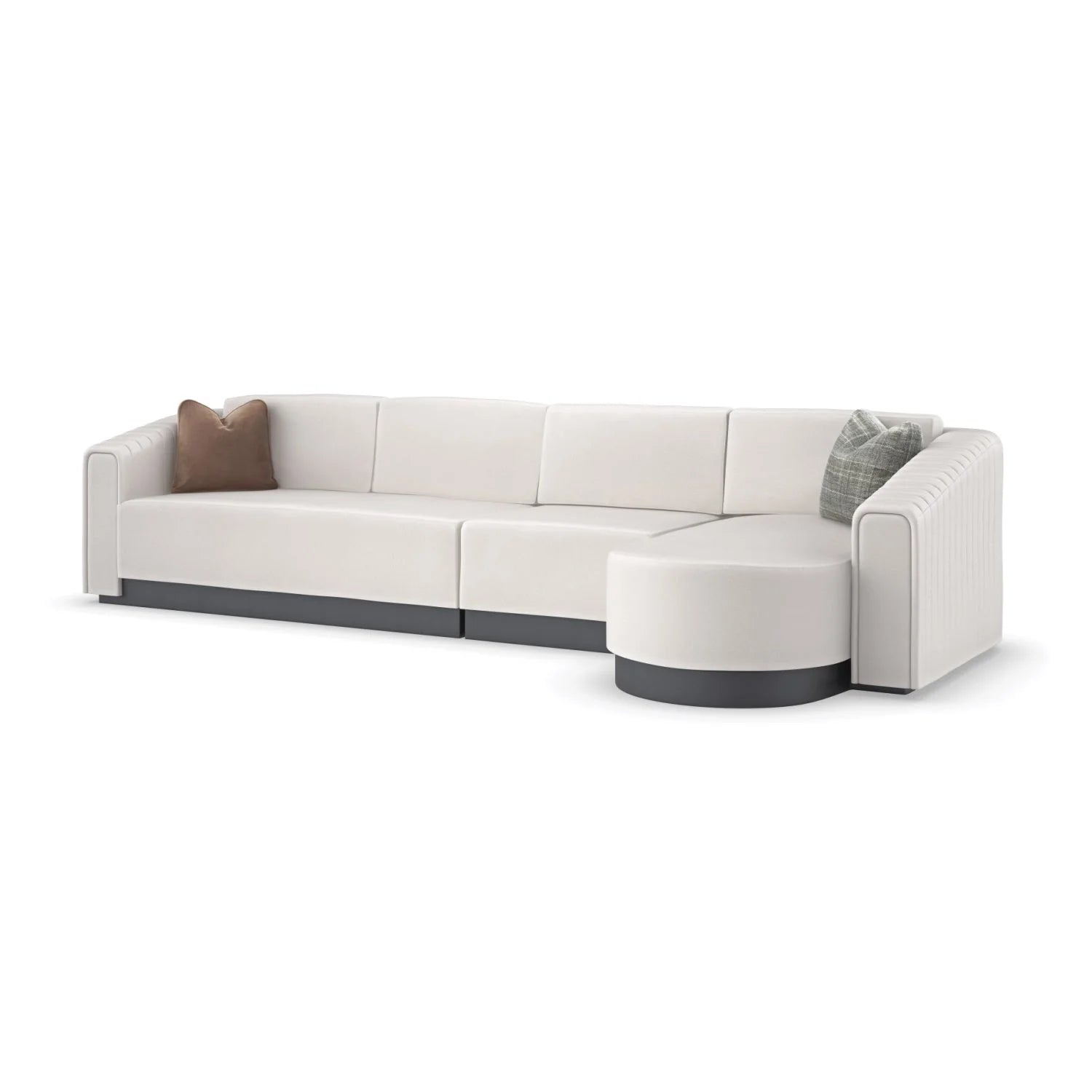 Luxury Twill Chaise Lounge Modern Italian Style for Villa