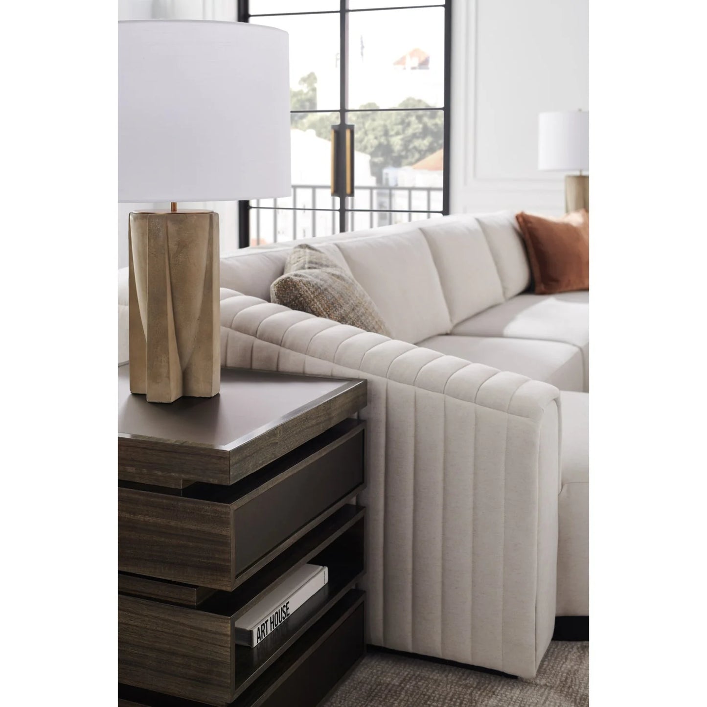 Luxury Twill Chaise Lounge Modern Italian Style for Villa