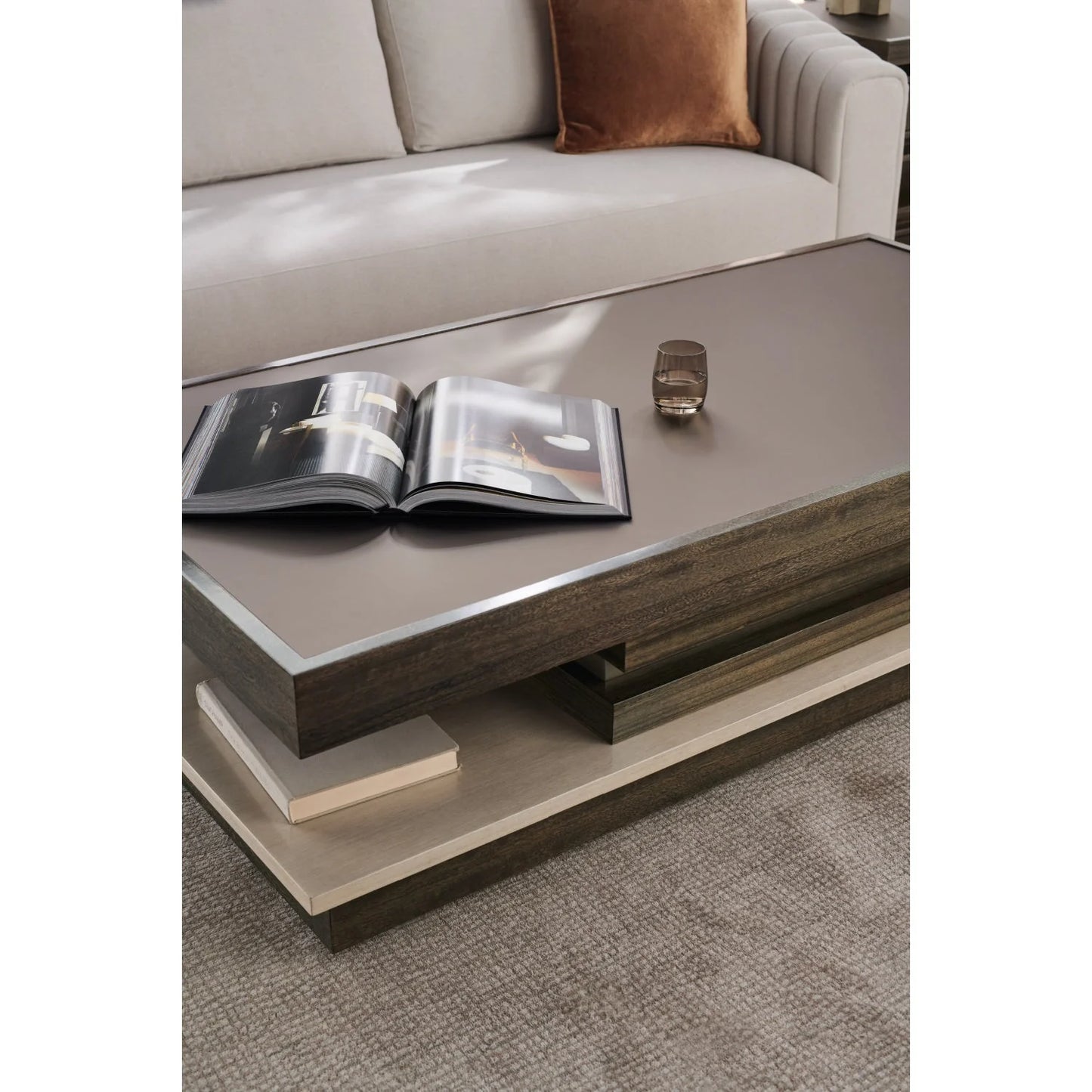 Luxury Twill Fabric Loveseat Modern Italian Style for Villa