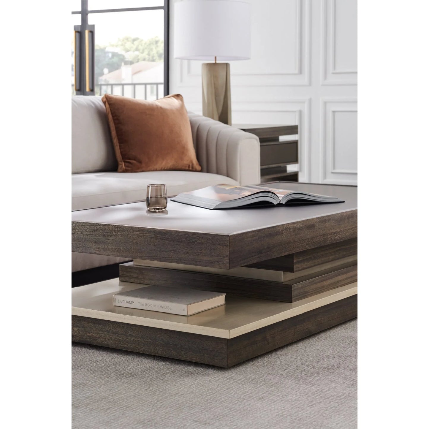 Luxury Twill Fabric Loveseat Modern Italian Style for Villa