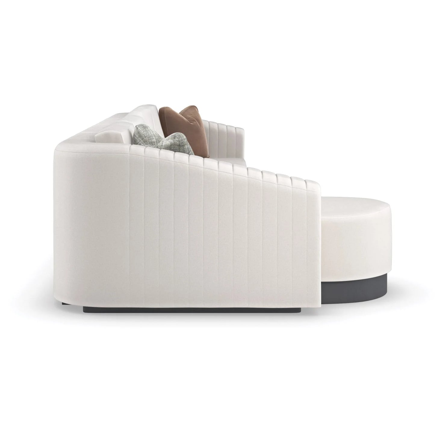 Luxury Twill Fabric Loveseat Modern Italian Style for Villa