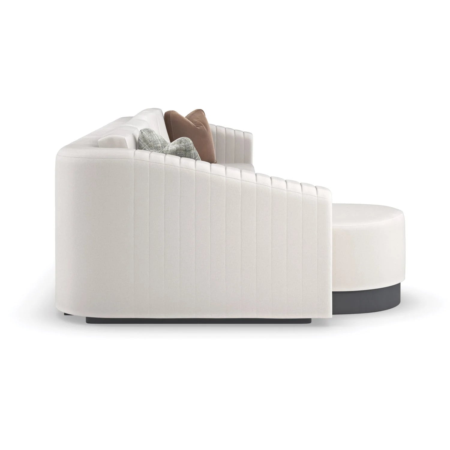 Luxury Twill Fabric Loveseat Modern Italian Style for Villa