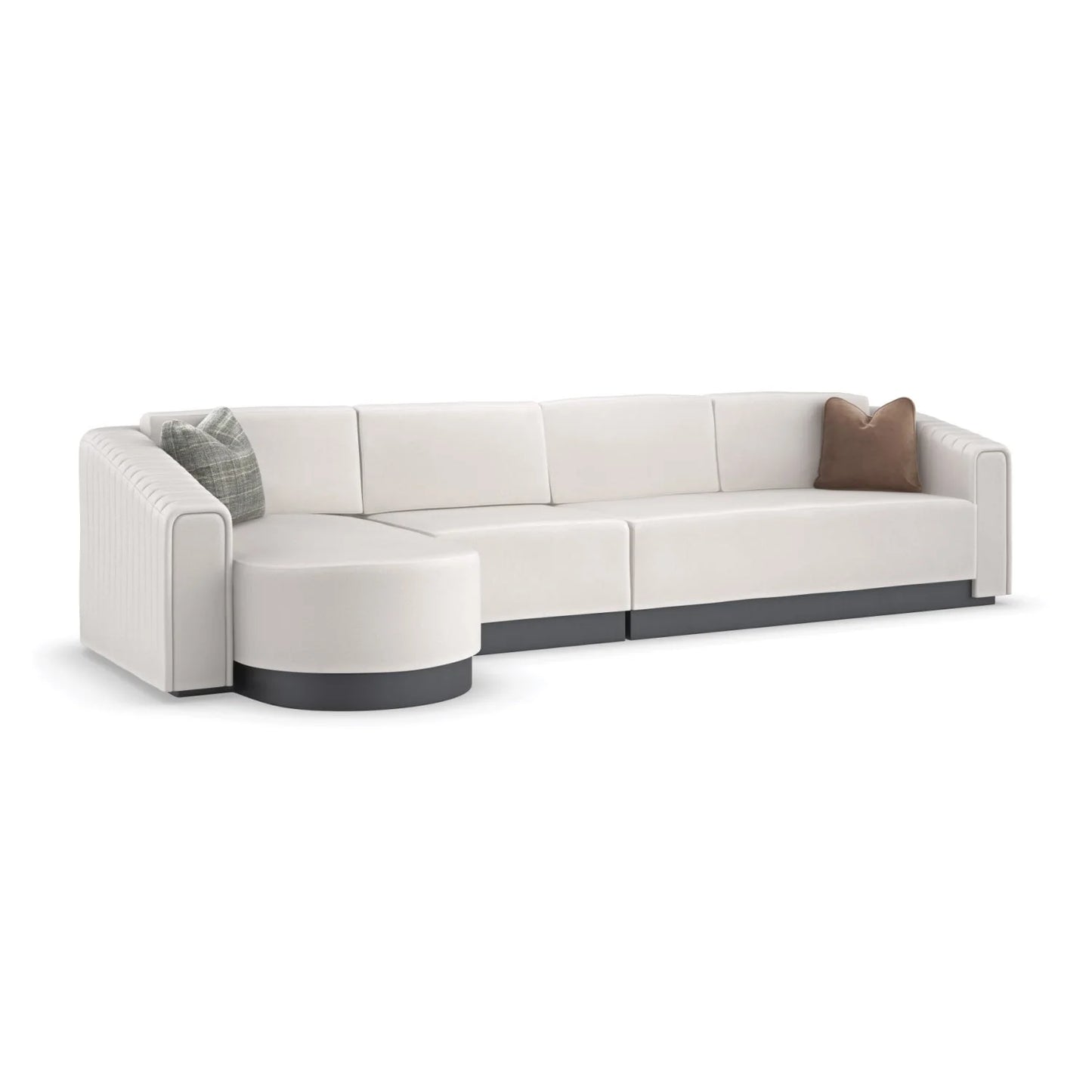Luxury Twill Fabric Loveseat Modern Italian Style for Villa