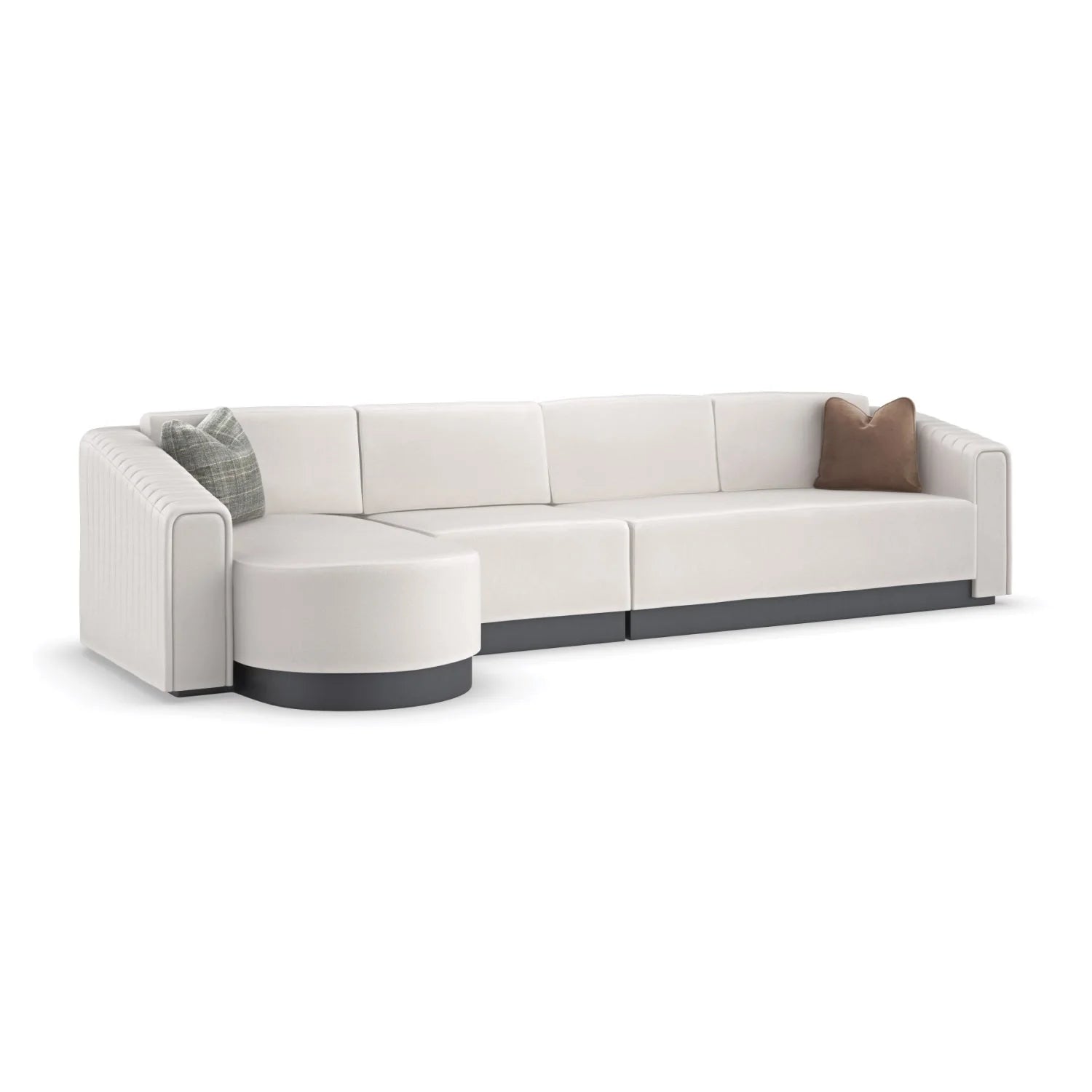 Luxury Twill Fabric Loveseat Modern Italian Style for Villa