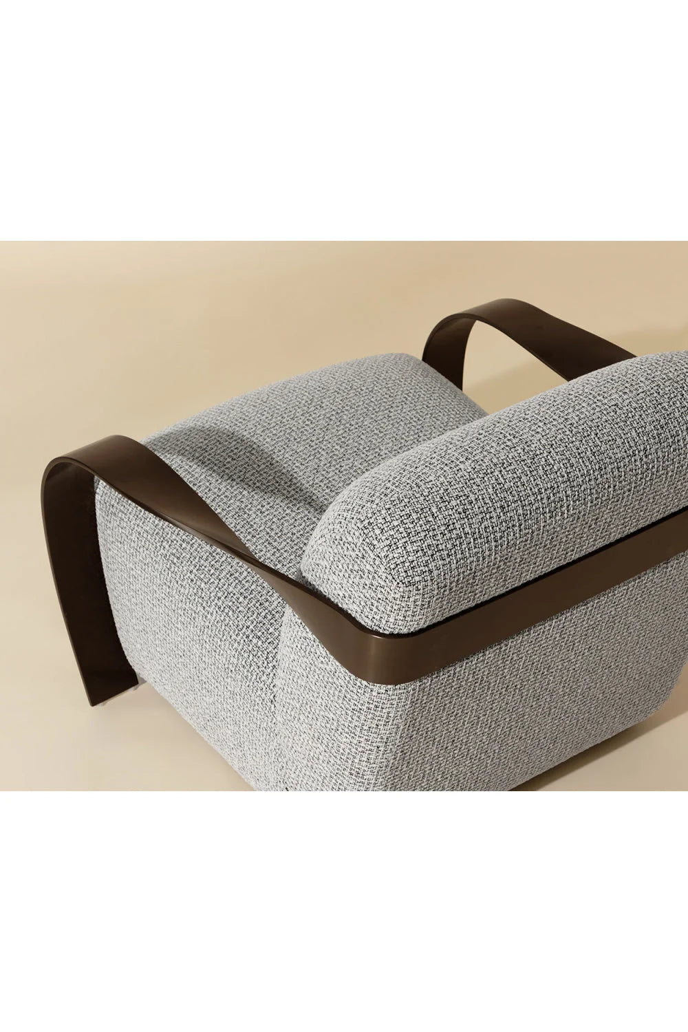Luxury Twisted Brass Lounge Chair Modern Italian Style for Villa