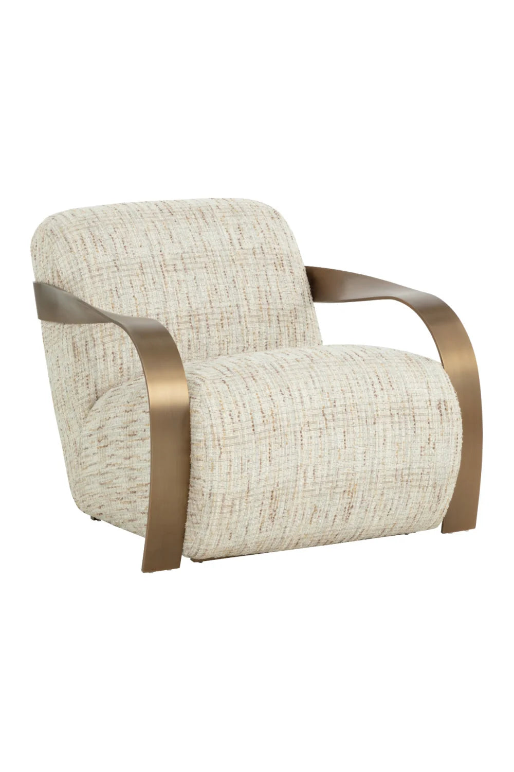 Luxury Twisted Brass Lounge Chair Modern Italian Style for Villa