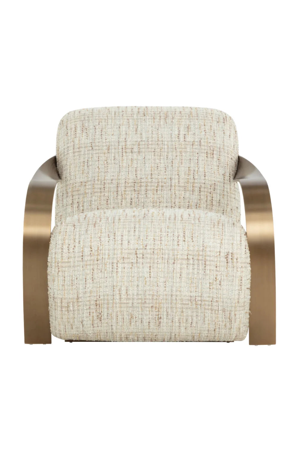 Luxury Twisted Brass Lounge Chair Modern Italian Style for Villa
