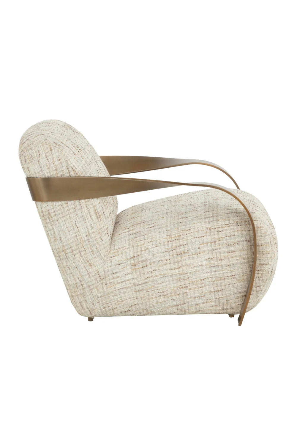 Luxury Twisted Brass Lounge Chair Modern Italian Style for Villa