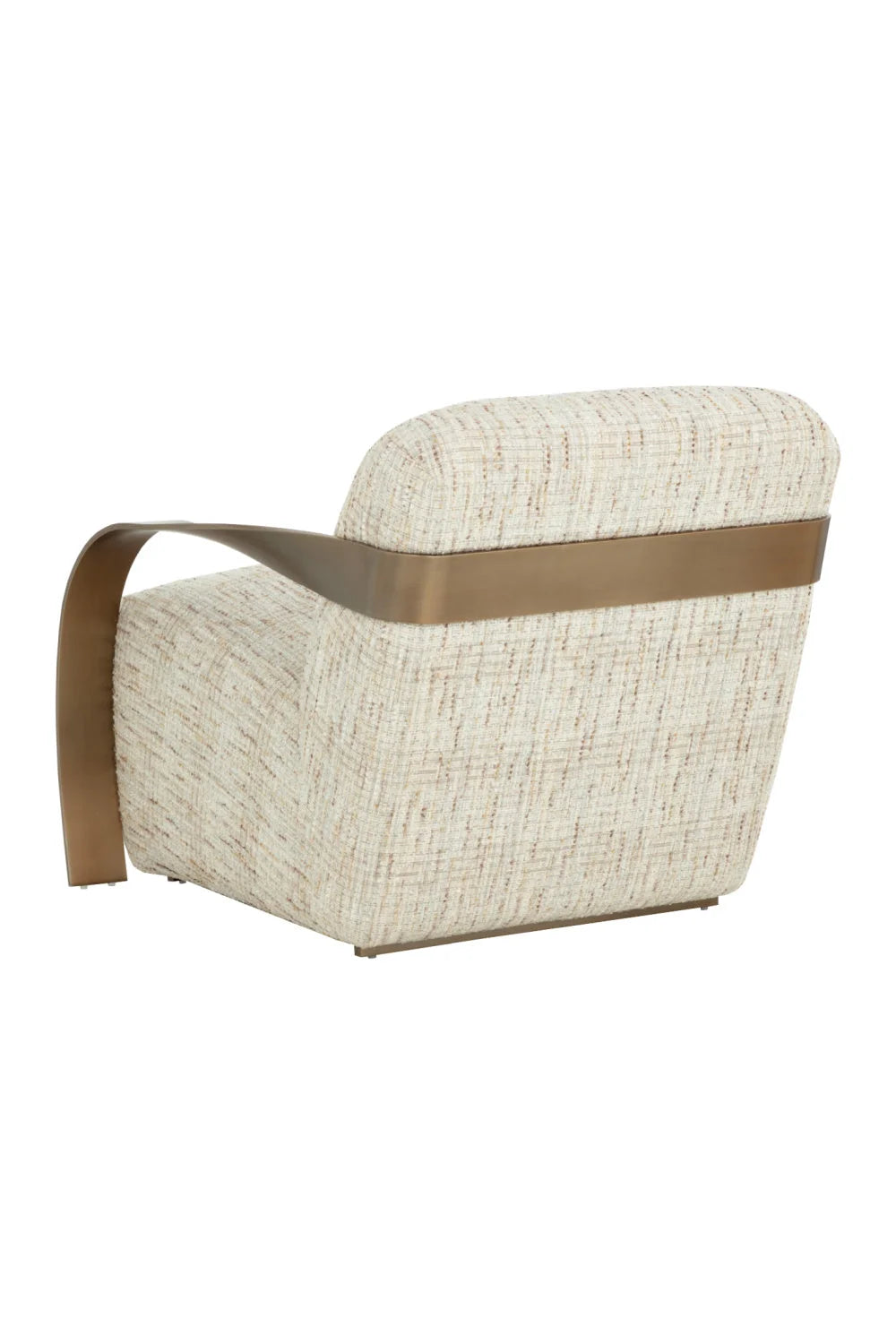 Luxury Twisted Brass Lounge Chair Modern Italian Style for Villa