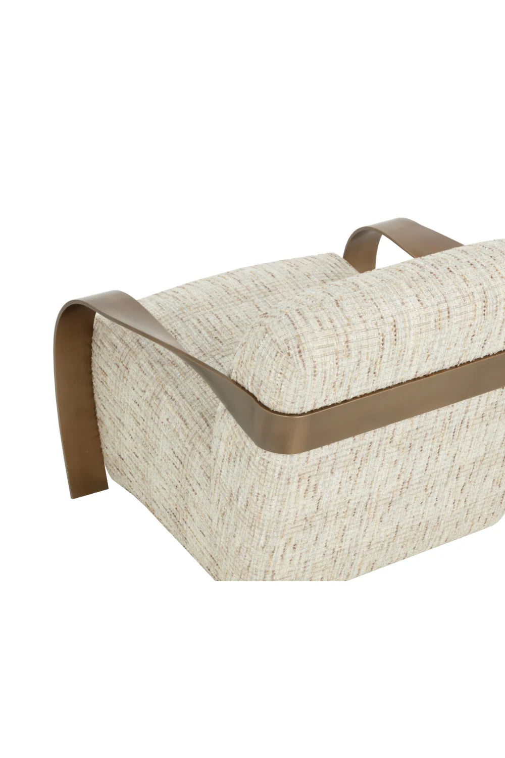 Luxury Twisted Brass Lounge Chair Modern Italian Style for Villa