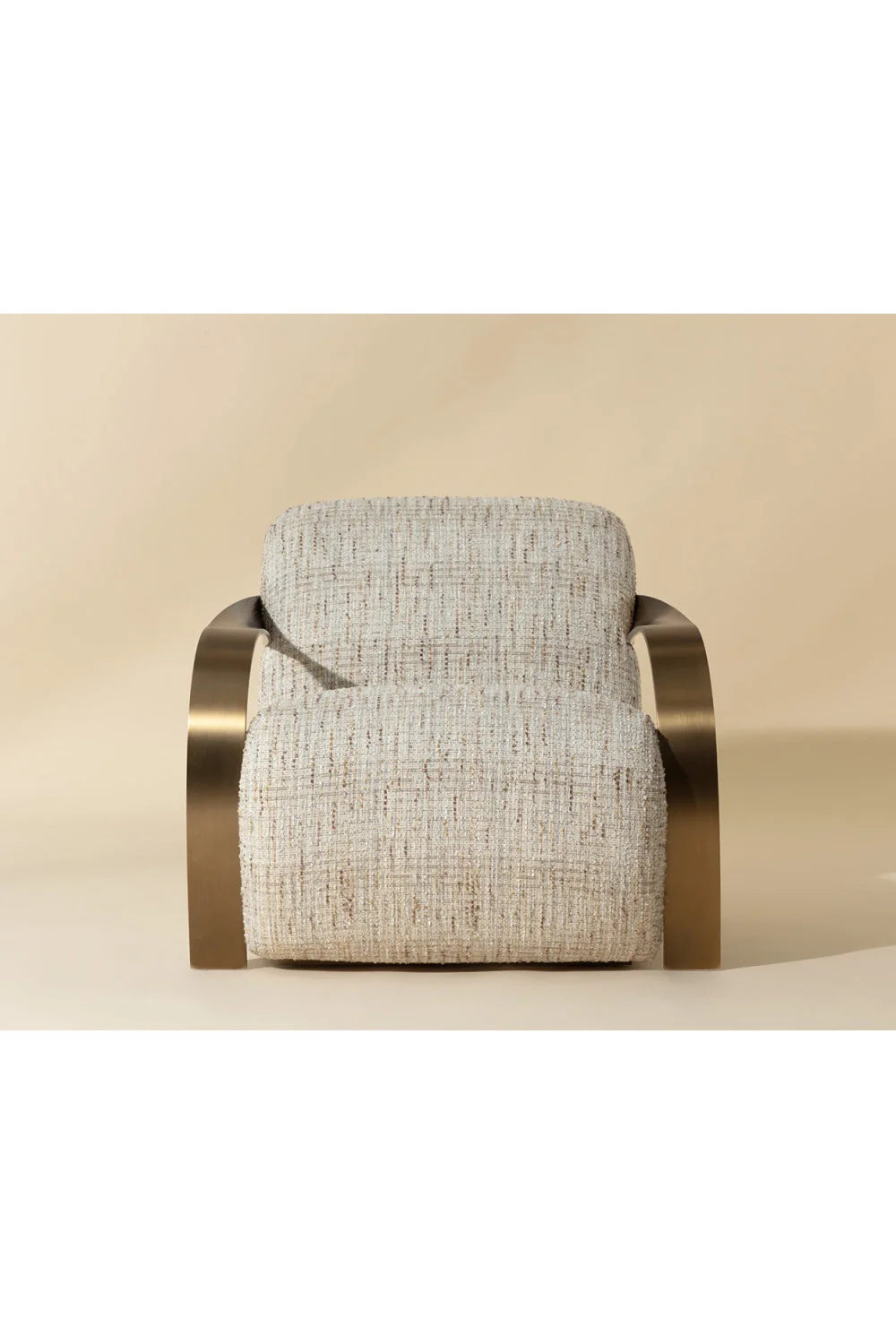 Luxury Twisted Brass Lounge Chair Modern Italian Style for Villa