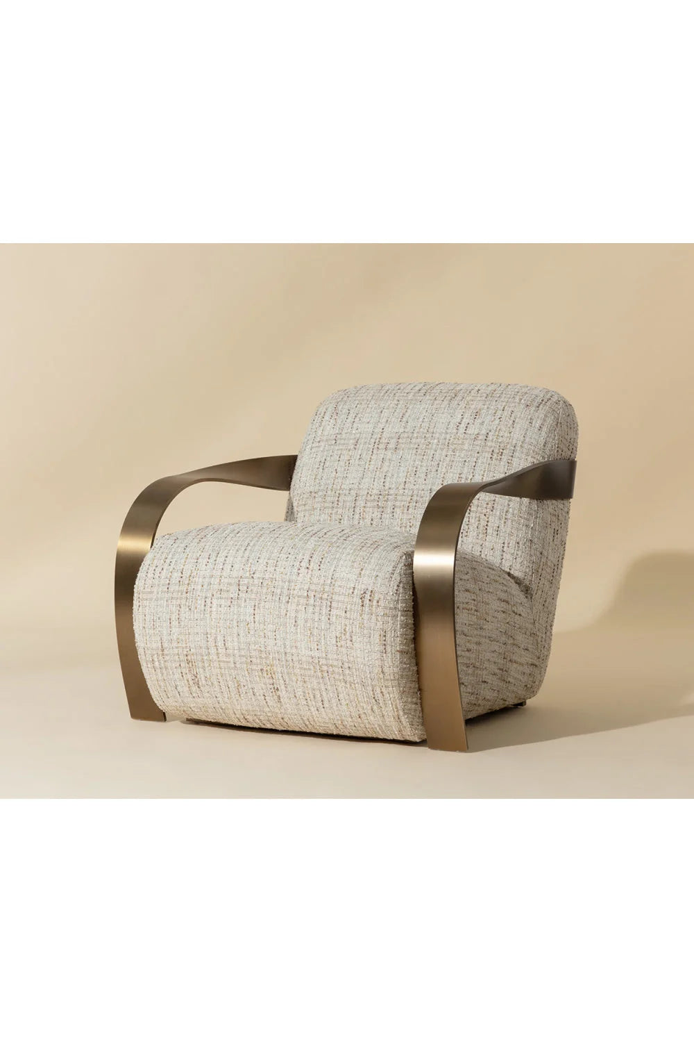 Luxury Twisted Brass Lounge Chair Modern Italian Style for Villa