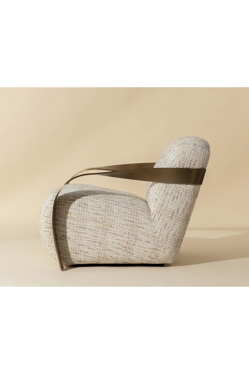 Luxury Twisted Brass Lounge Chair Modern Italian Style for Villa