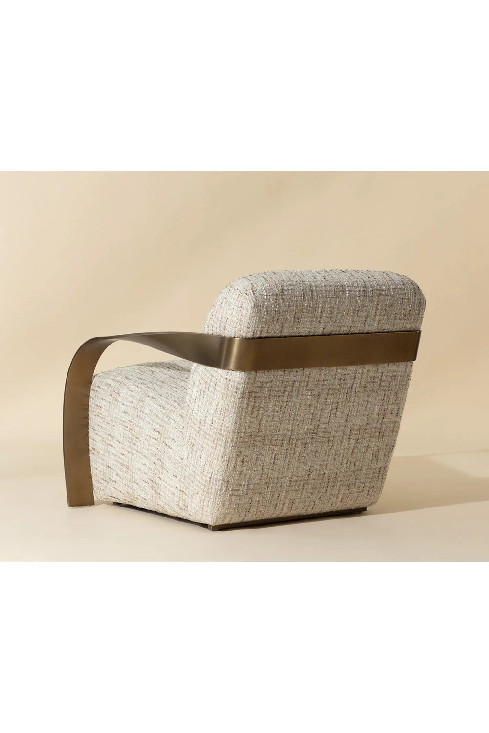 Luxury Twisted Brass Lounge Chair Modern Italian Style for Villa