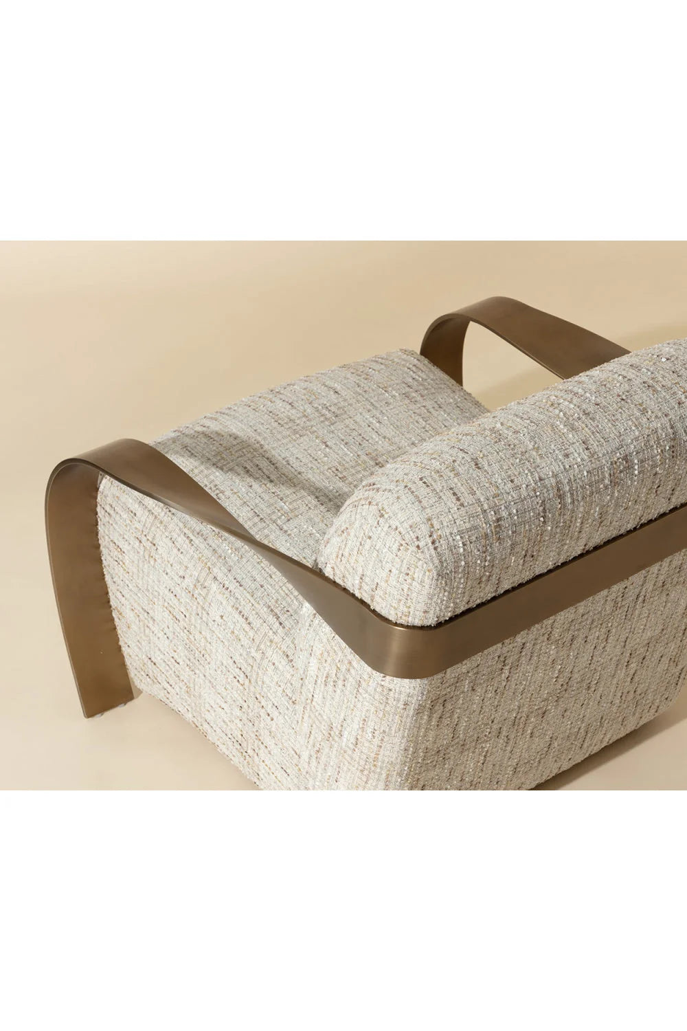 Luxury Twisted Brass Lounge Chair Modern Italian Style for Villa