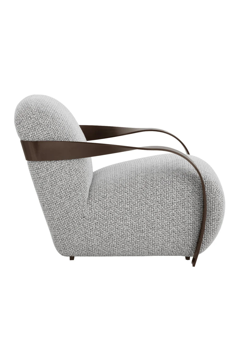 Luxury Twisted Brass Lounge Chair Modern Italian Style for Villa