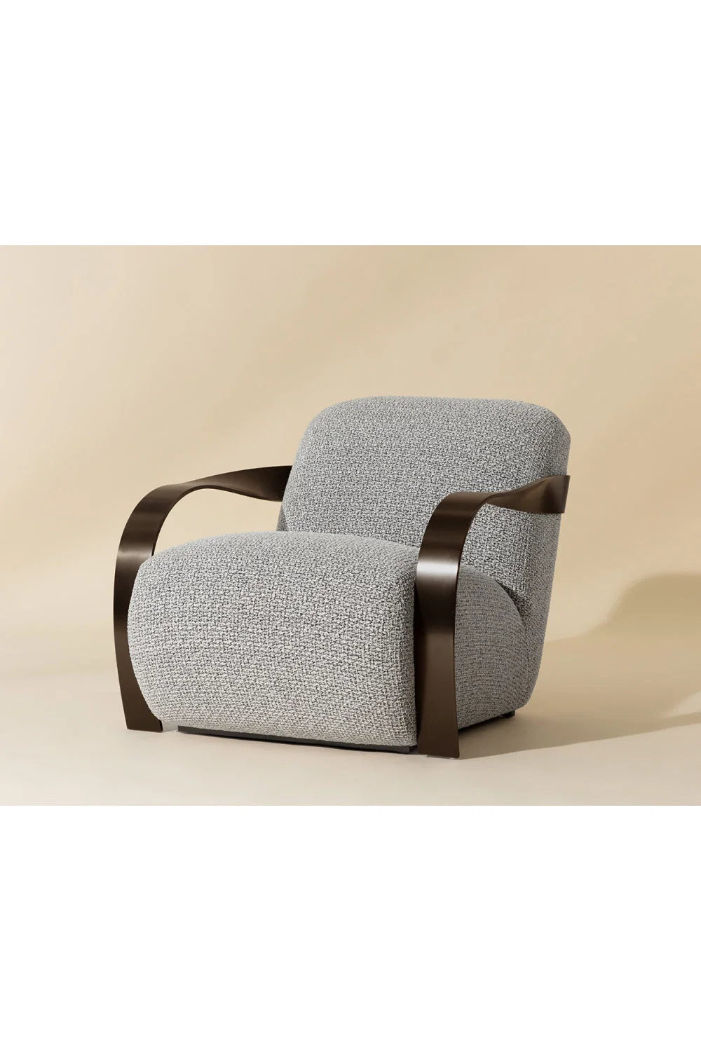 Luxury Twisted Brass Lounge Chair Modern Italian Style for Villa