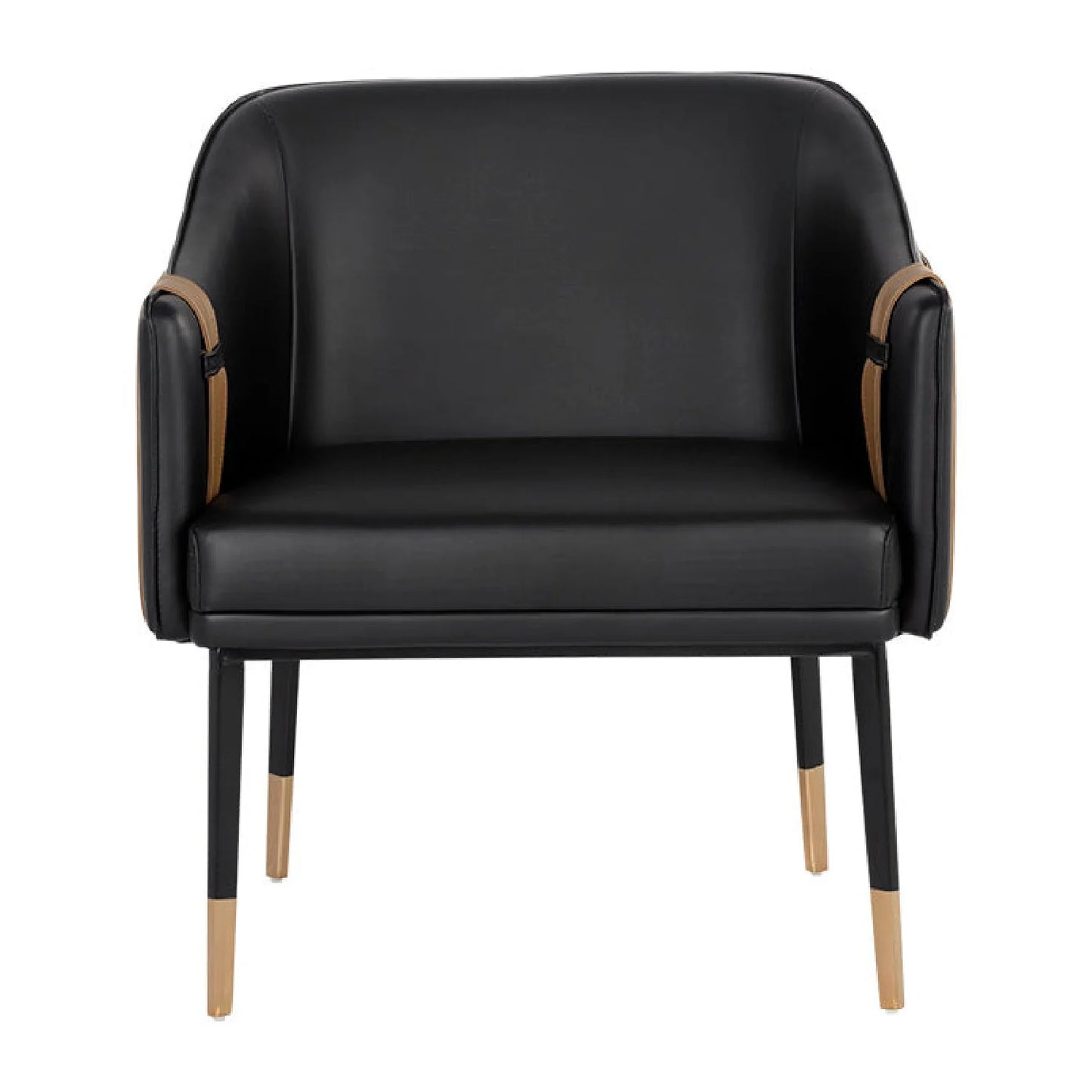Luxury Two-Tone Leather Lounge Chair Modern Italian Style for Villa