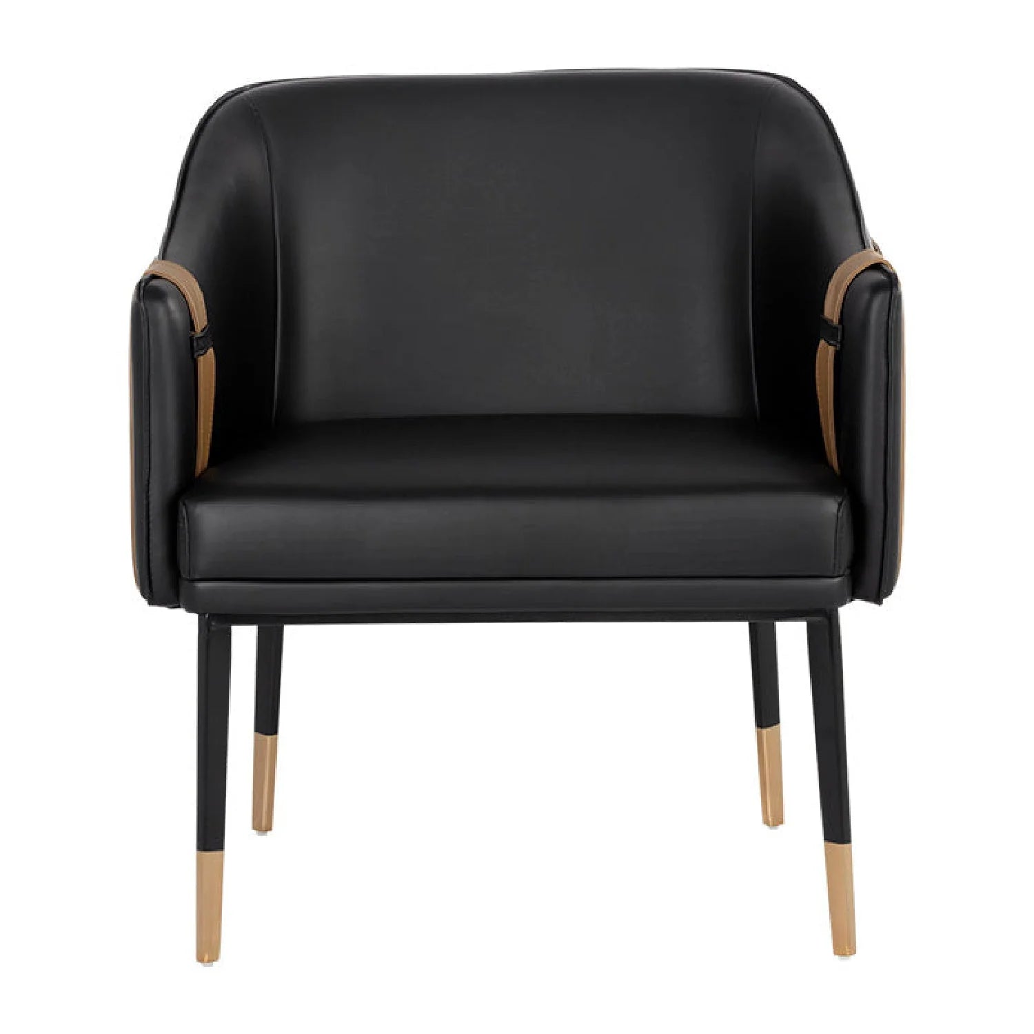 Luxury Two-Tone Leather Lounge Chair Modern Italian Style for Villa