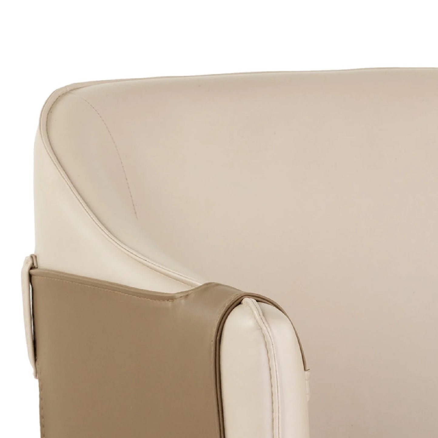 Luxury Two-Tone Leather Lounge Chair Modern Italian Style for Villa