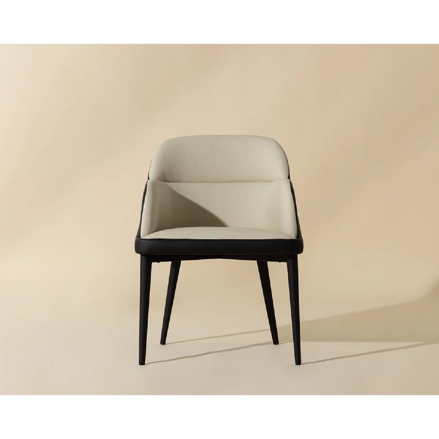 Luxury Two-Tone Leather Modern Dining Chair European Style for Villa