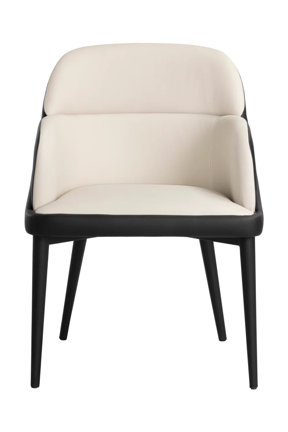 Luxury Two-Tone Leather Modern Dining Chair European Style for Villa