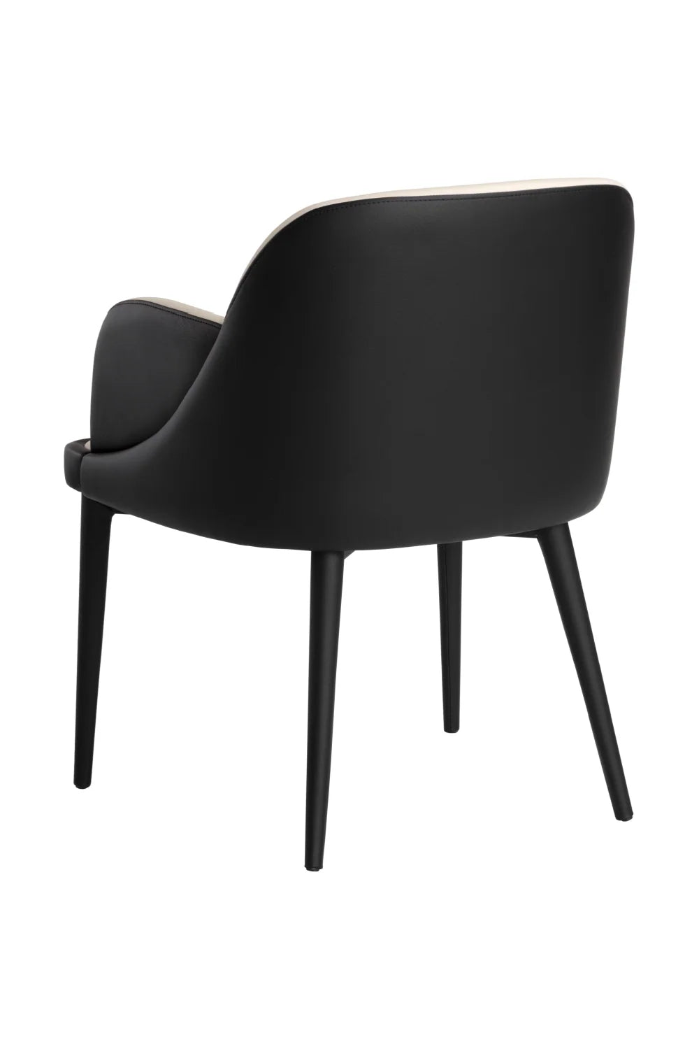 Luxury Two-Tone Leather Modern Dining Chair European Style for Villa