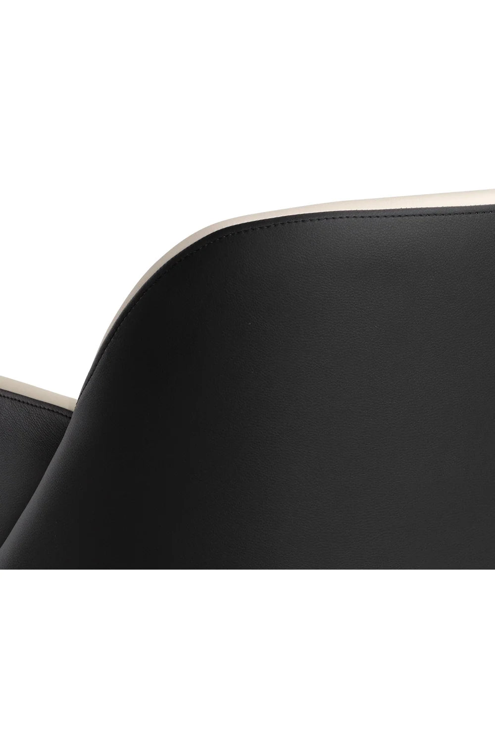 Luxury Two-Tone Leather Modern Dining Chair European Style for Villa