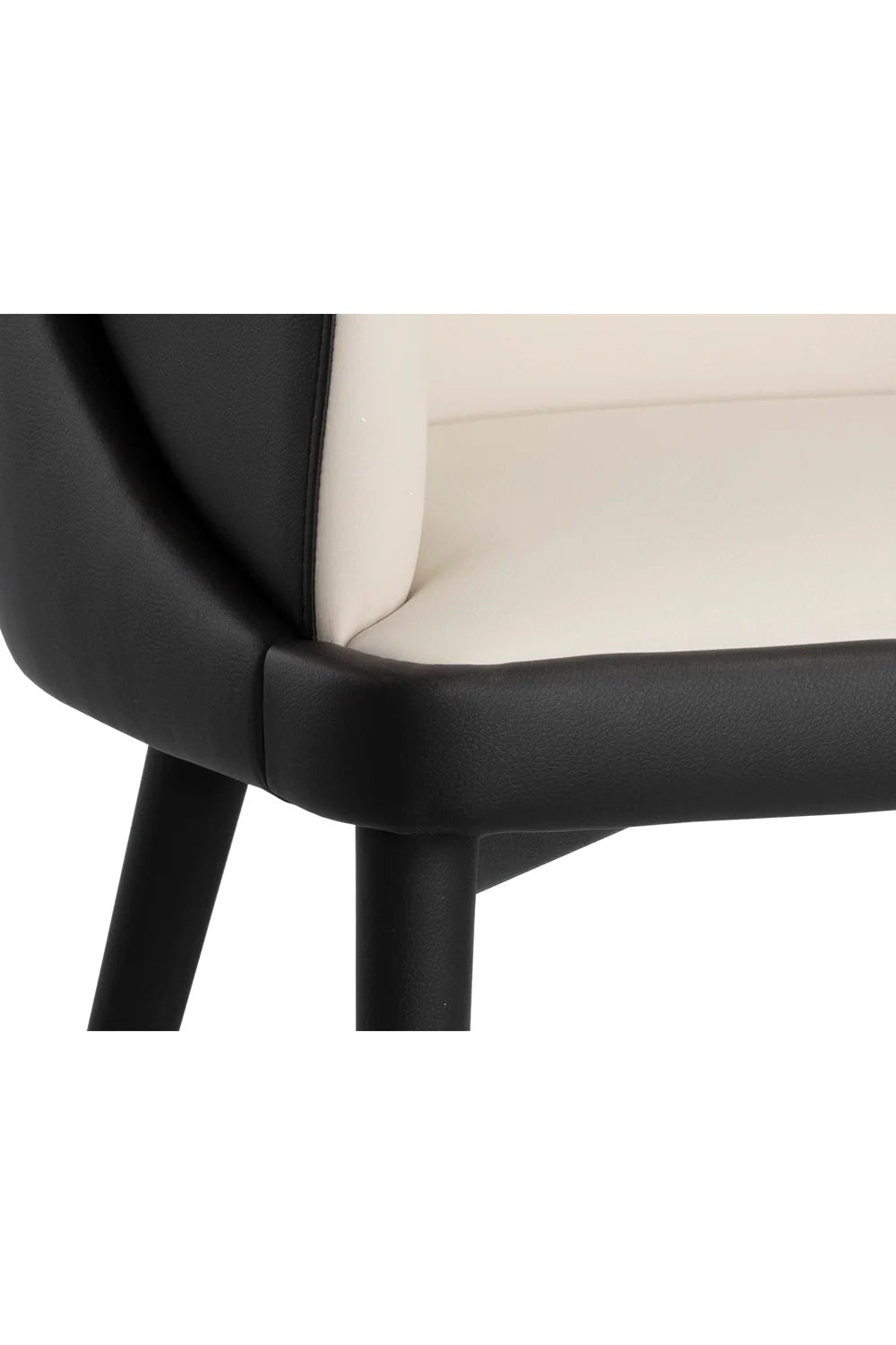 Luxury Two-Tone Leather Modern Dining Chair European Style for Villa