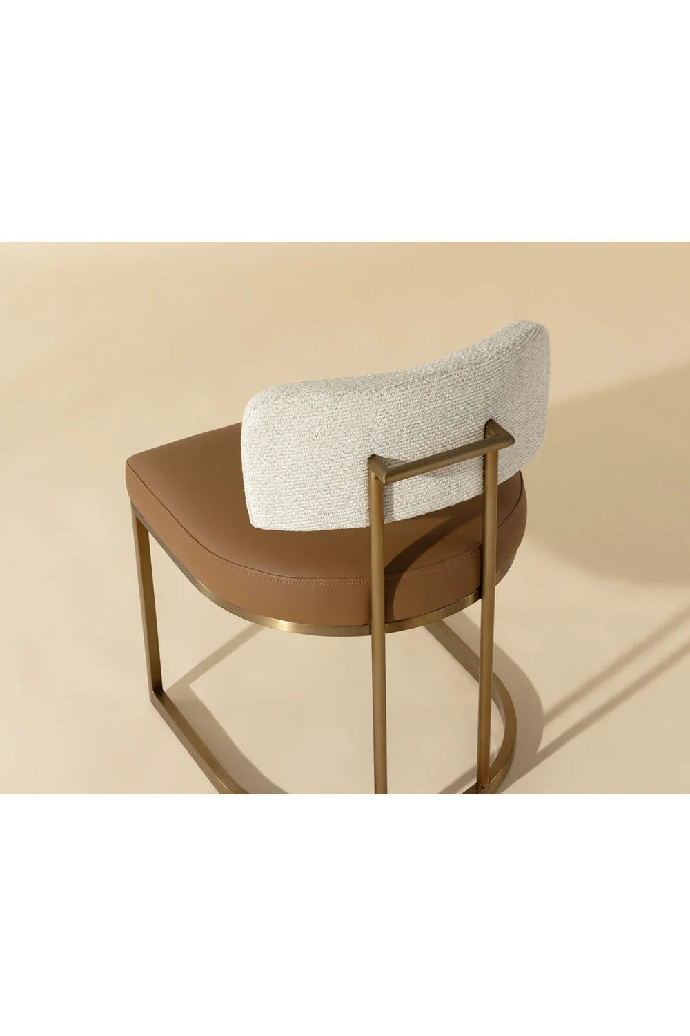 Luxury Two-Toned Cantilevered Dining Chair European Style for Villa