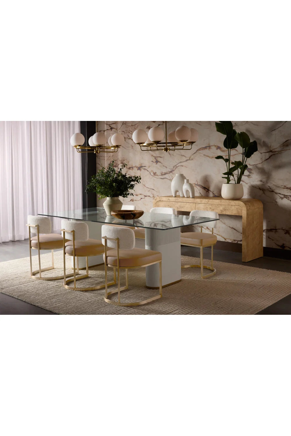 Luxury Two-Toned Cantilevered Dining Chair European Style for Villa