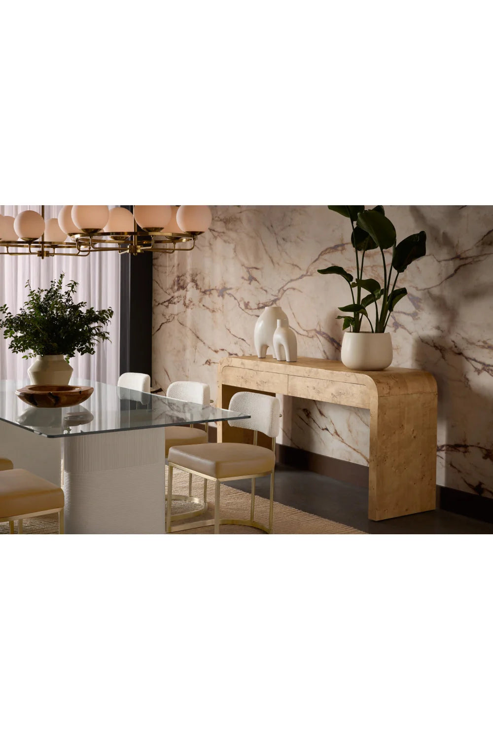 Luxury Two-Toned Cantilevered Dining Chair European Style for Villa