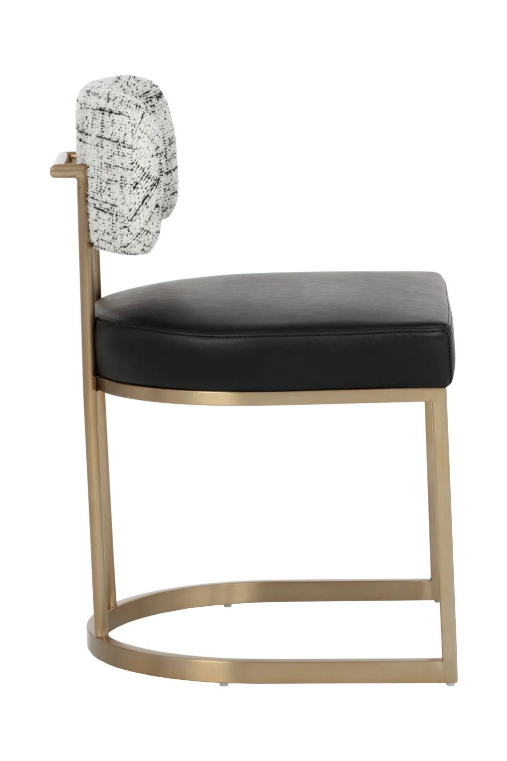 Luxury Two-Toned Cantilevered Dining Chair European Style for Villa