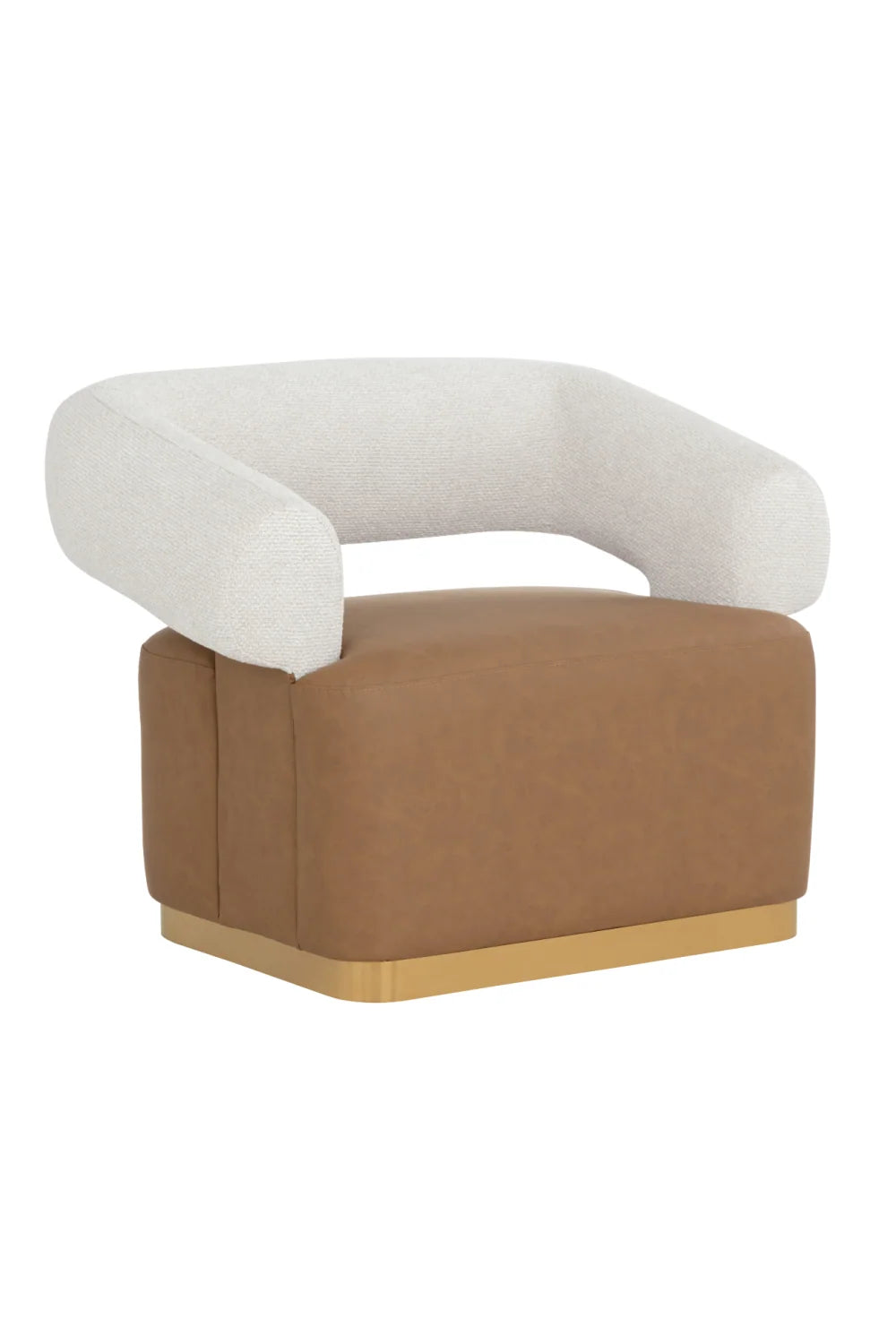 Luxury Two-Toned Swivel Lounge Chair Modern Italian Style for Villa