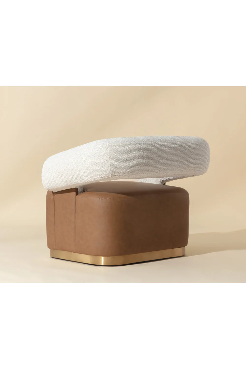 Luxury Two-Toned Swivel Lounge Chair Modern Italian Style for Villa