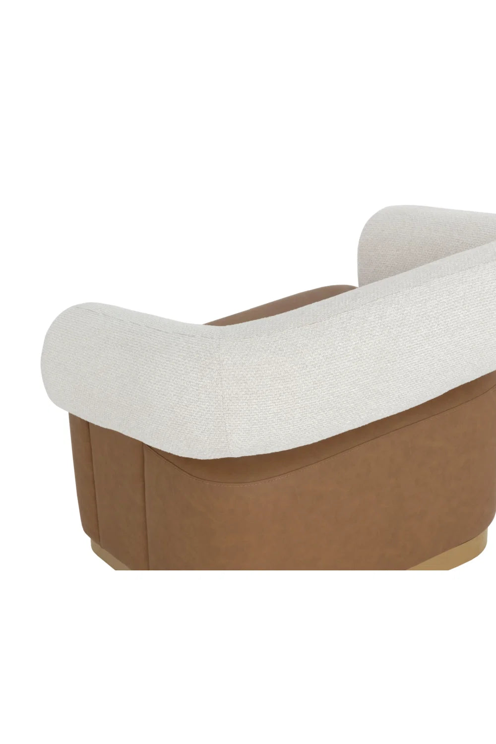 Luxury Two-Toned Swivel Lounge Chair Modern Italian Style for Villa